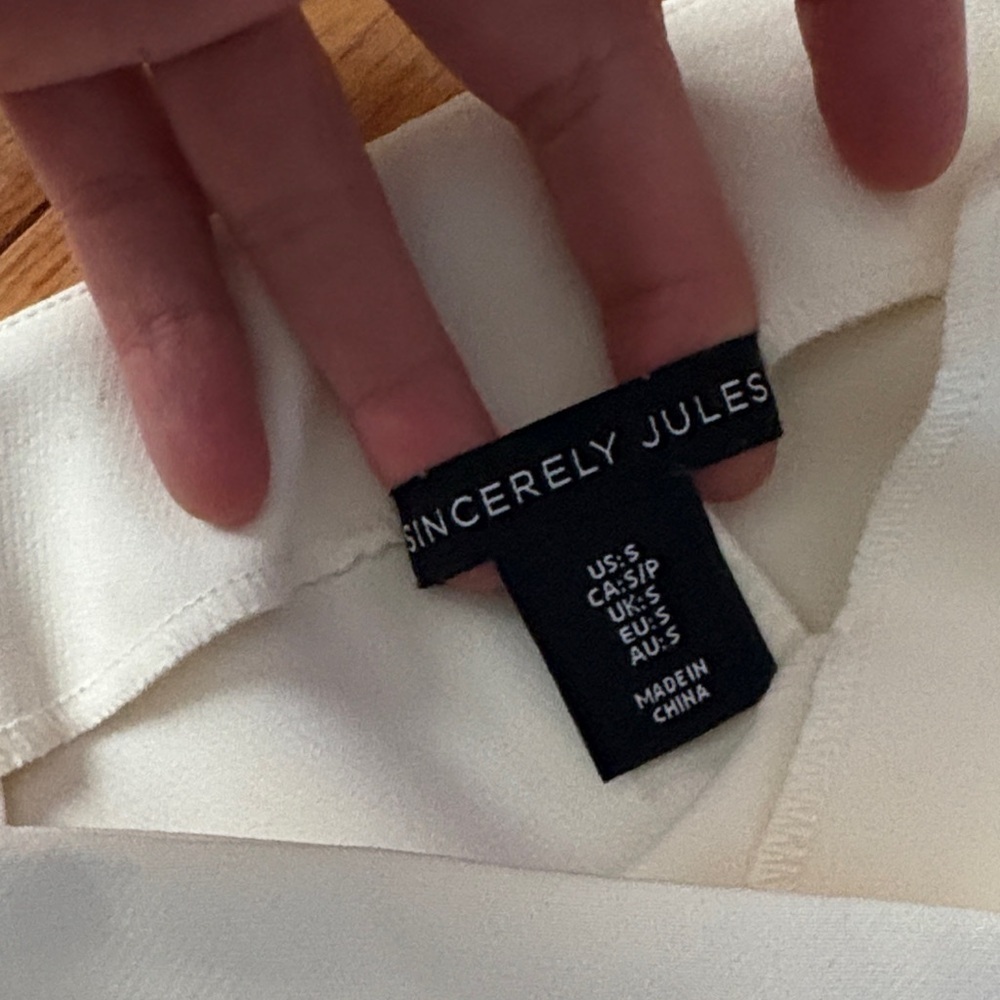 Sincerely Jules Cream Wide Leg Jumpsuit - Picture 3 of 9
